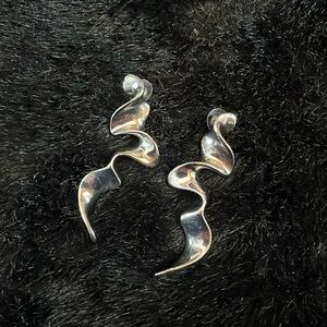 Silver earrings